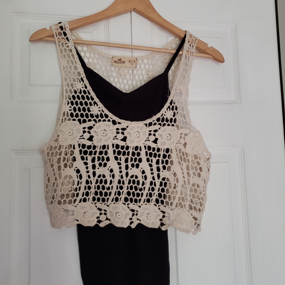 Hollister lace crop top